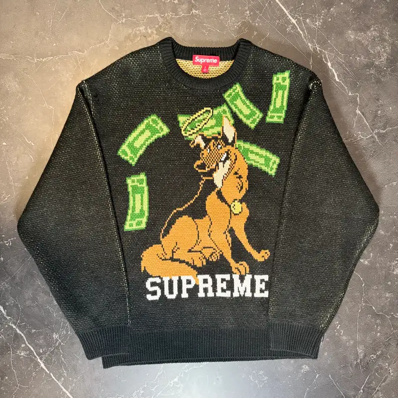 Supreme All Dogs Go To Heaven Sweater Black - 1