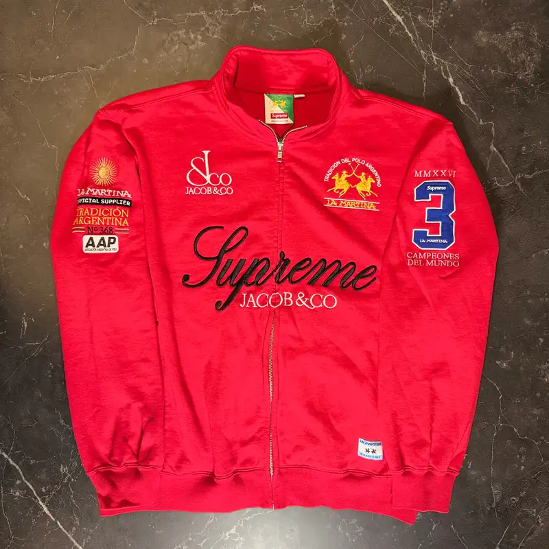 Supreme La Martina Zip Up Red - 1
