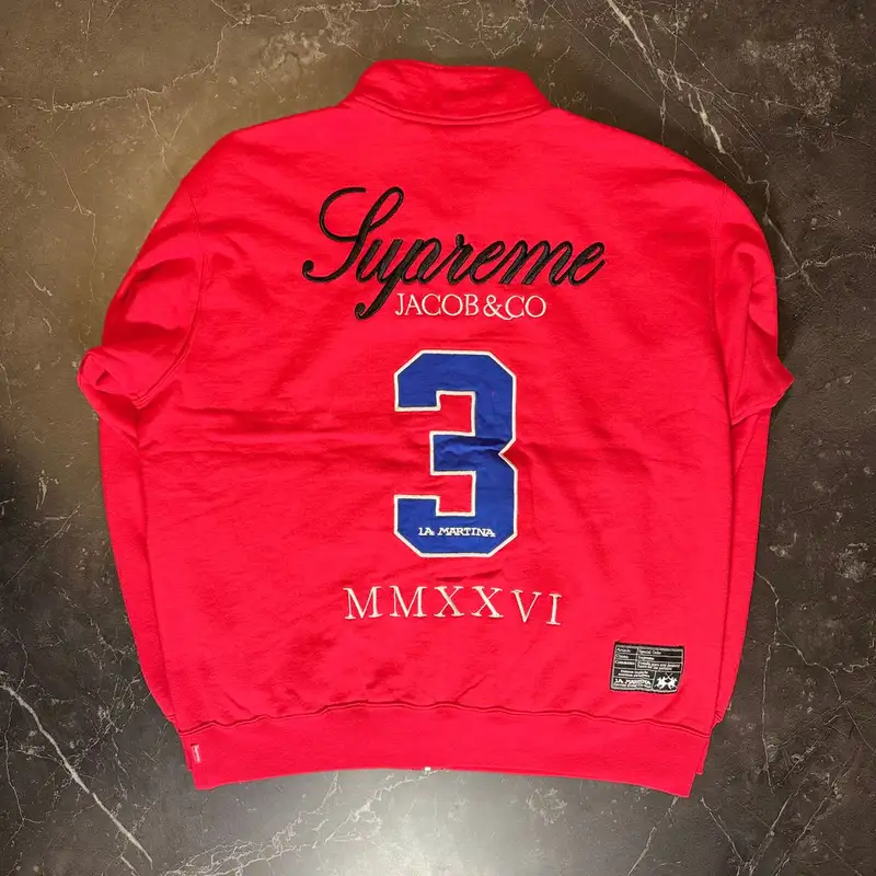 Supreme La Martina Zip Up Red 2