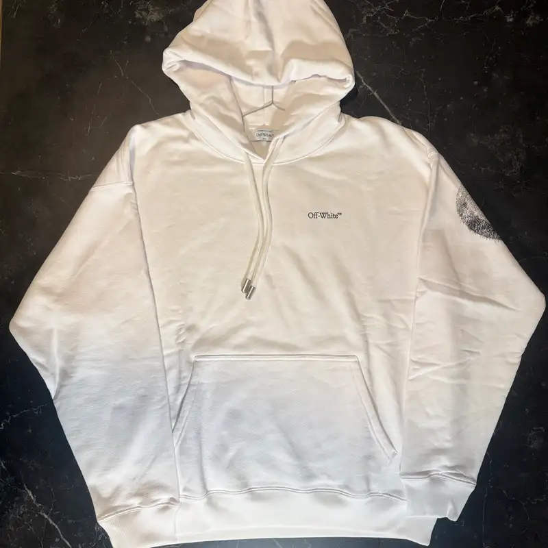 Off-White Logo Skate Hoodie White - 1