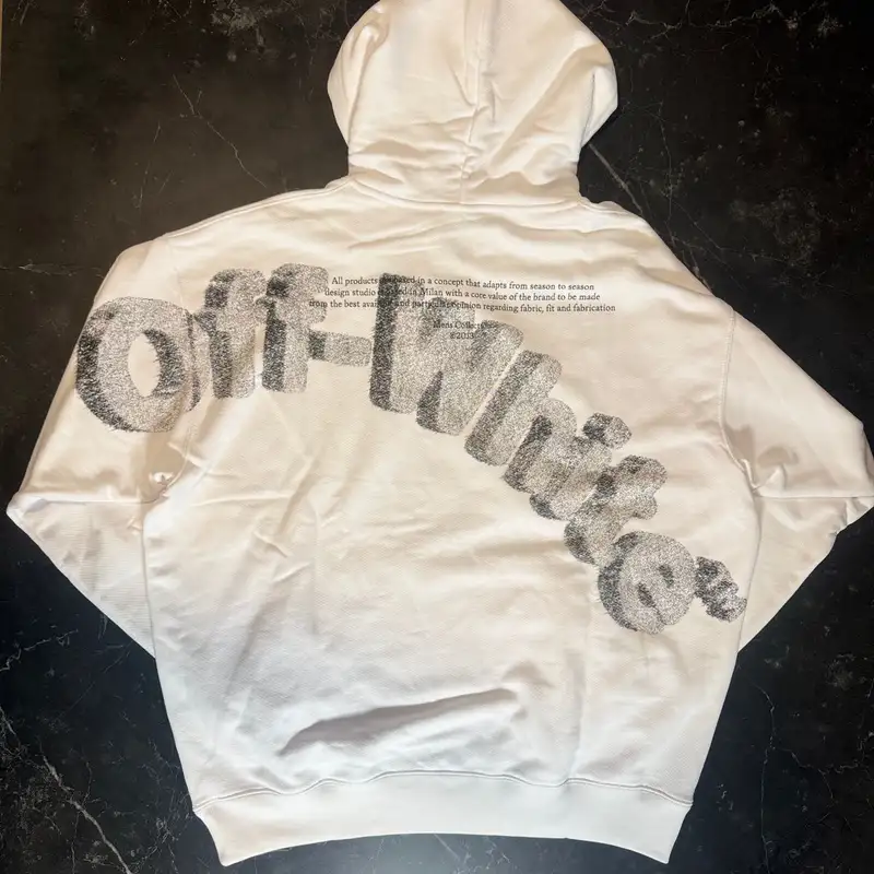 Off-White Logo Skate Hoodie White 2